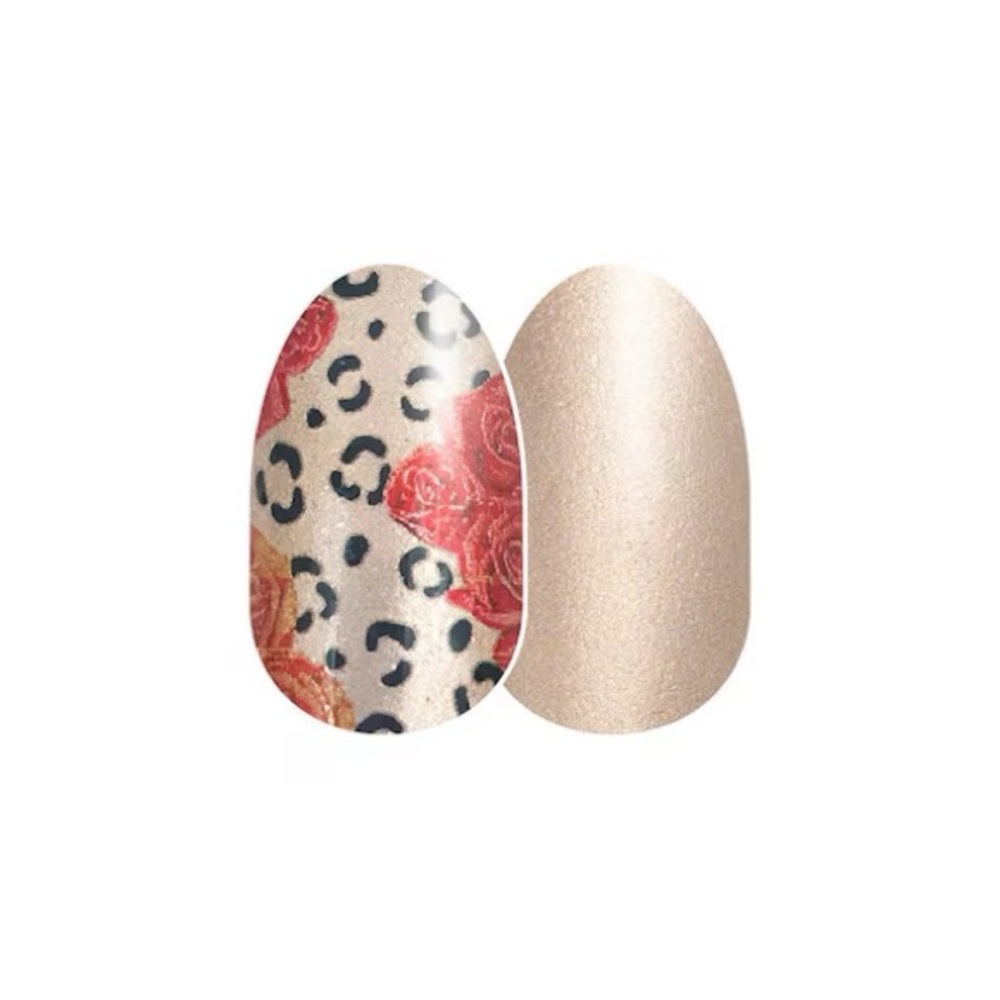 Color Street CATITUDE PROBLEM Gold Leopard & Rosettes Nail Strips Set